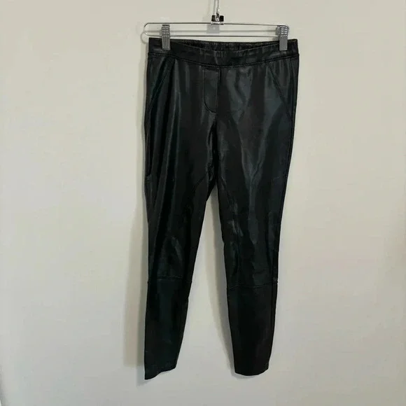 Aritzia Wilfred Free Rebelle Black Vegan Faux Leather  Pants Leggings XS - Picture 5 of 14